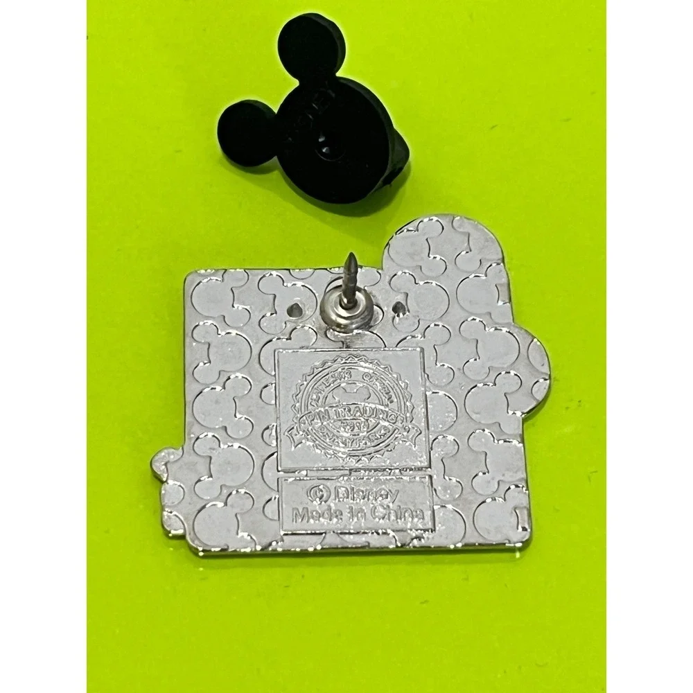 Disney Mickey Mouse Enamel Trading Pin Blue Black Square Logo 2011 Pin EUC